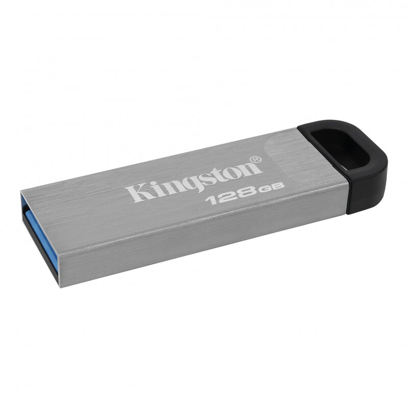 Kingston Накопитель USB flash 128ГБ Kingston DataTraveler Kyson DTKN/128GB, серебристый (USB3.2)