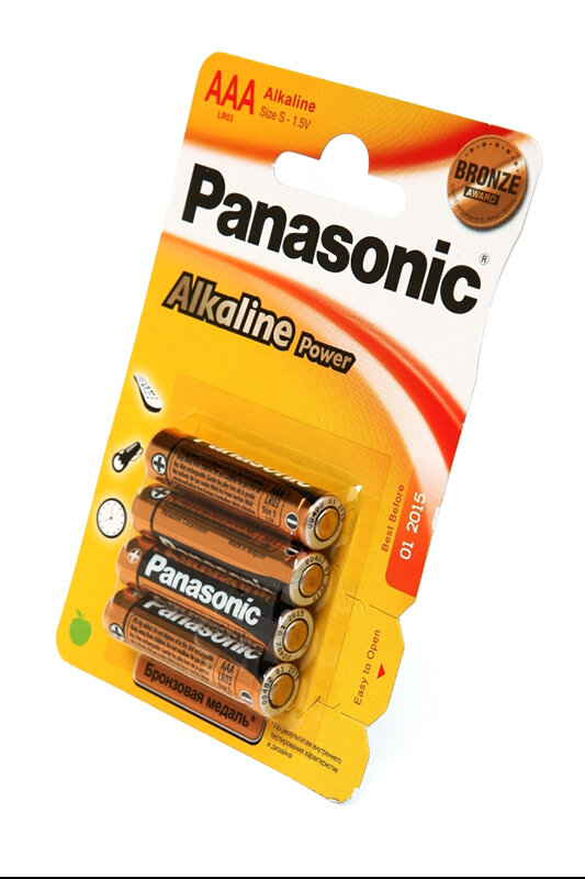 Panasonic Батарейка Panasonic Panasonic Alkaline Power LR03 BL4, 4шт (LR03APB/4BP)