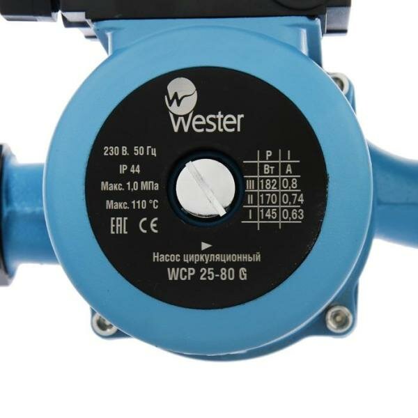 Циркуляционный насос Wester WCP 25-80G (180 мм) (245 Вт)