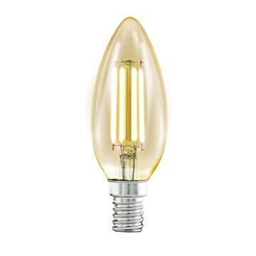 Eglo Лампа светодиодная филаментная Eglo E14 4W 2200К янтарь 11557