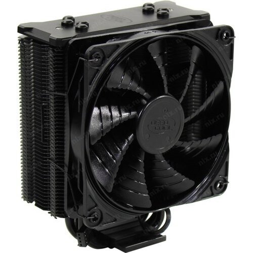 Кулер DEEPCOOL GAMMAXX GTE V2 BLACK LGA1366/115X/AM4/AM3/+/AM2/+/FM2/+/FM1 (20шт/кор, TDP 180Вт, PWM, Black Fan 120mm, 4 тепл. трубки прямого контакта) RET