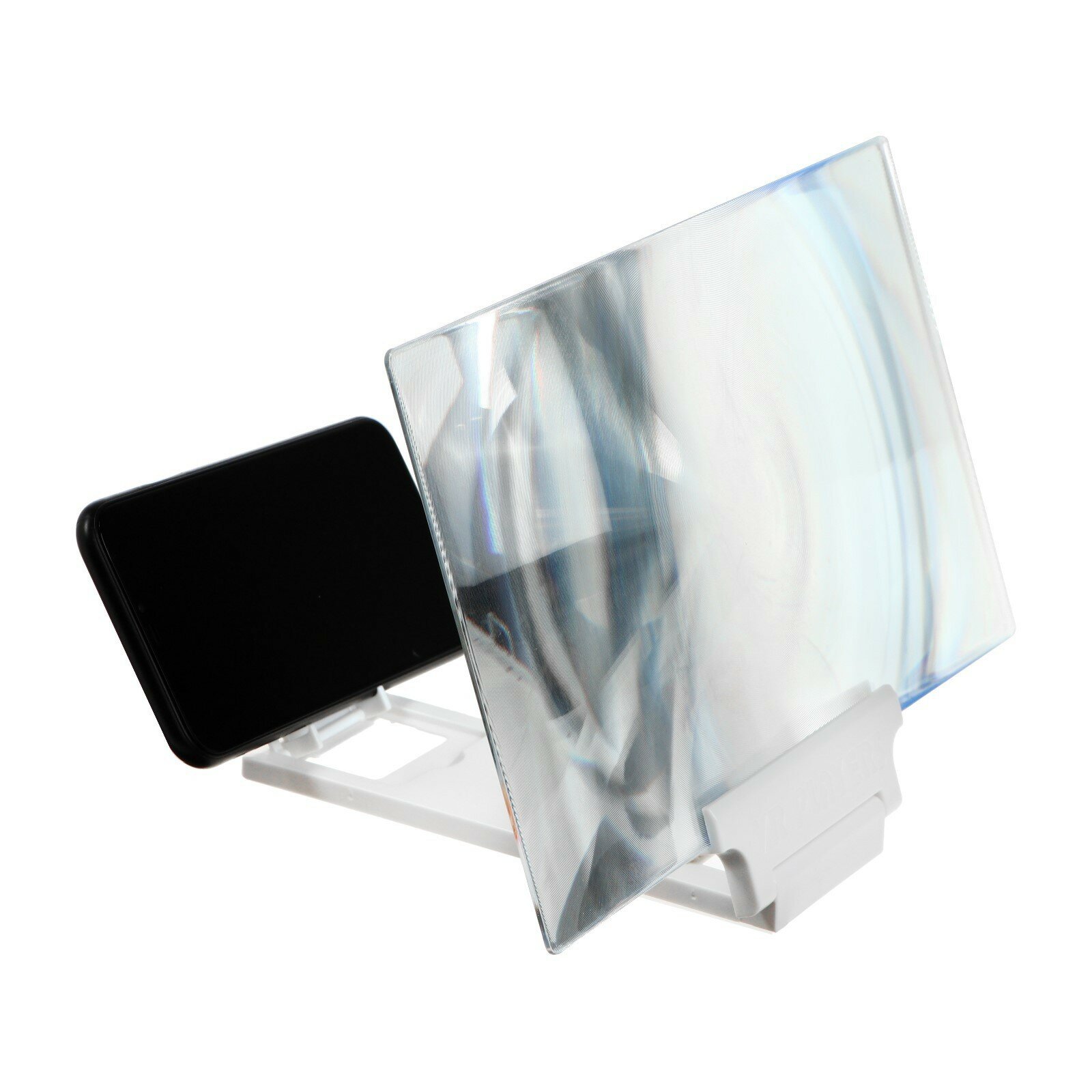 Увеличительное стекло для телефона LuazON 12" эффект телевизора складное белое (1шт.)