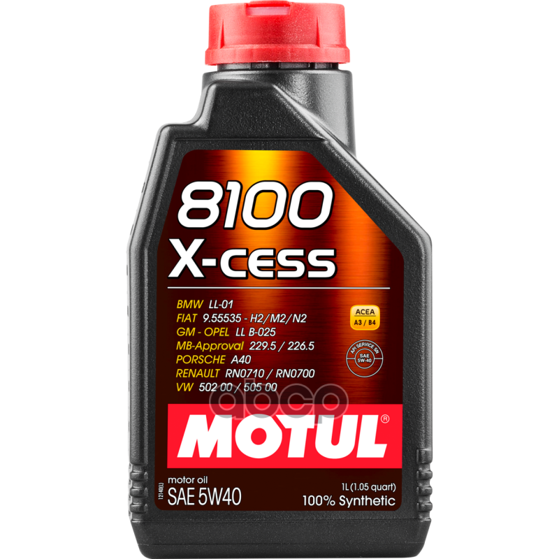 MOTUL Масло Моторное Синтетическое 8100 X-Cess 5w-40, 1л