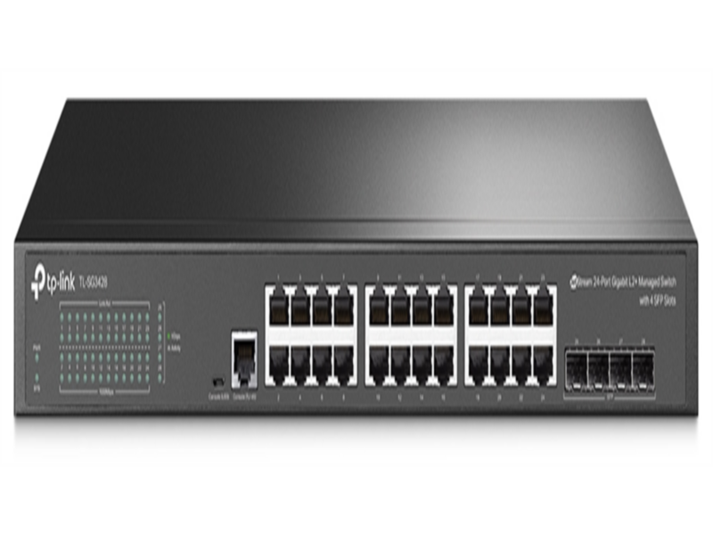 TP-Link JetStream 24-портовый гигабитный управляемый коммутатор уровня 2/2+ с 4 SFP-слотами, поддержка контроллера SDN