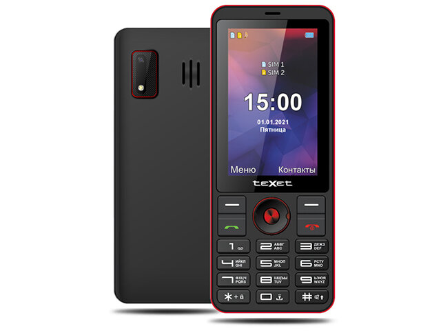 Сотовый телефон teXet TM-321 Black-Red