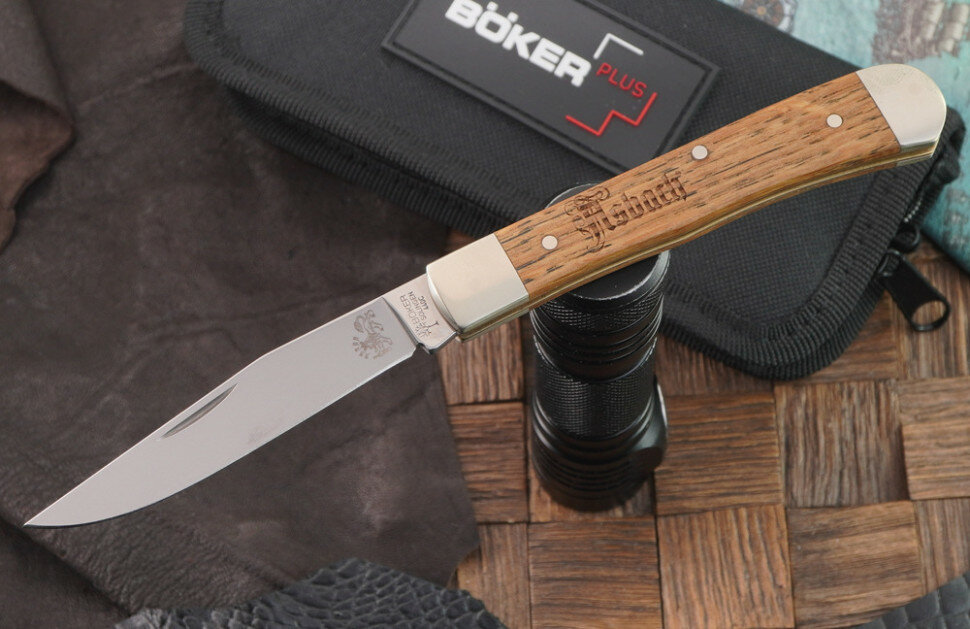 Классический складной нож Boker Trapper Asbach Uralt