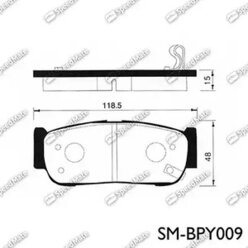 Колодки зад.SSANGYONG KYRON (-2012),REXTON (-2012) SPEEDMATE SM-BPY009