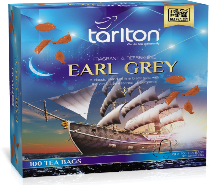 Чай Тарлтон "Эрл Грей" черный с добавками 100 х2 г