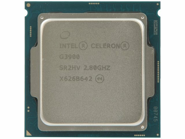 Процессор Intel Процессор Intel Celeron G3900 (2.80ГГц, 2МБ, GPU) Socket1151 (без кулера) (oem)