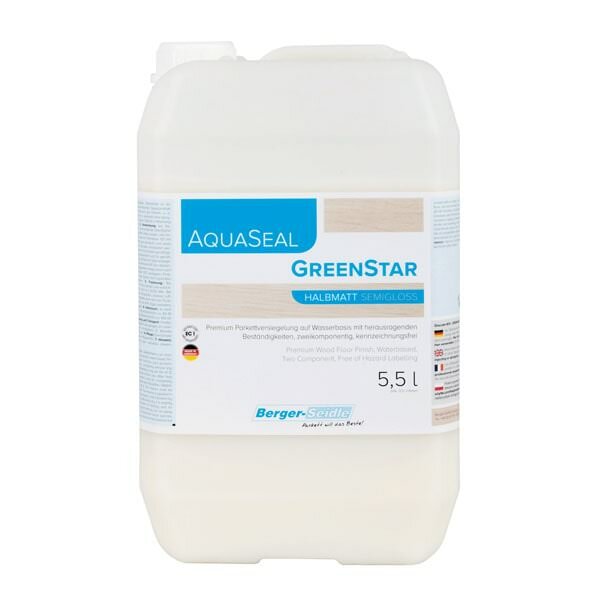 Двухкомпонентный экологичный полиуретановый лак на водной основе Berger-Seidle Berger aquaseal greenstar Полуматовый 5.5 л