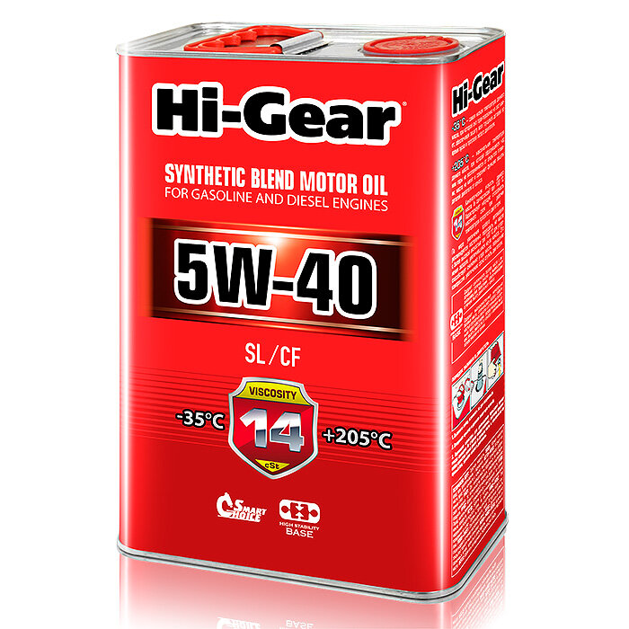 Моторное масло Hi-Gear 5W40 SL/CF, 4л (арт. HG1144) HG1144