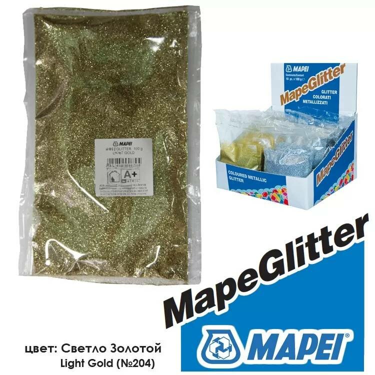 Добавка Mapei Mapeglitter для Kerapoxy Design 204 Светлое золото 100 г.