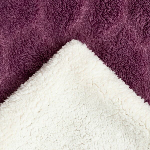 Плед "Мозайка" 200х220 см, цвет фиолетовый - фотография № 3
