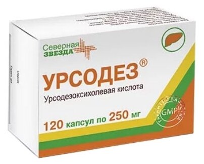 Желчегонное Северная звезда Урсодез капс 250 мг №120