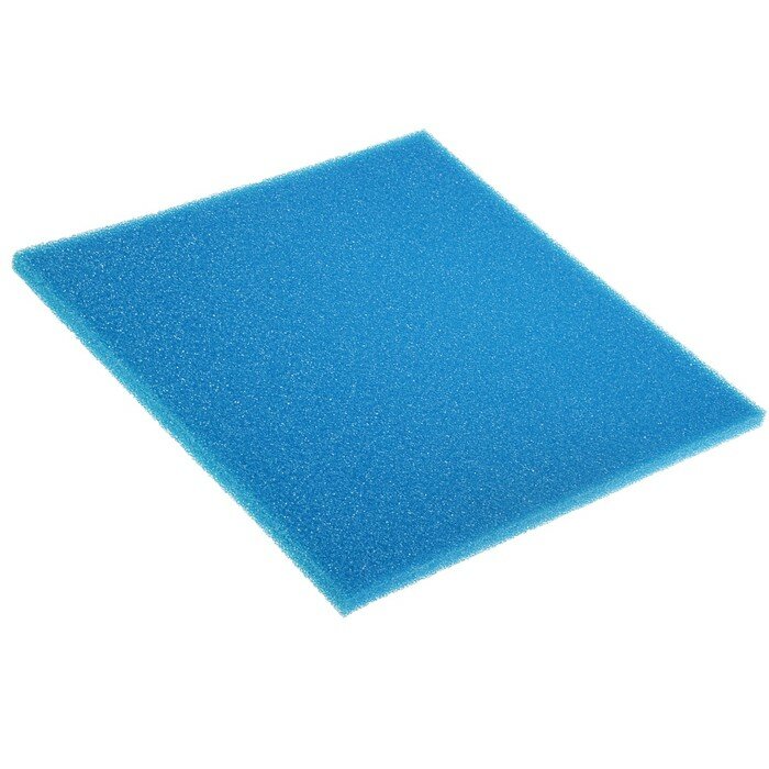 AQUA STORY Губка прямоугольная, крупнопористая, лист 50 х 50 х 2 см, синий - фотография № 1