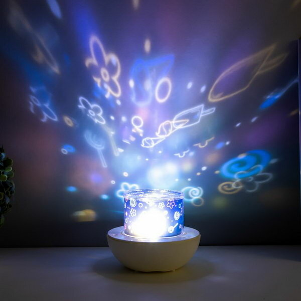 Ночник-проектор Галактика LED USB белый 13х13х15 см - фотография № 14