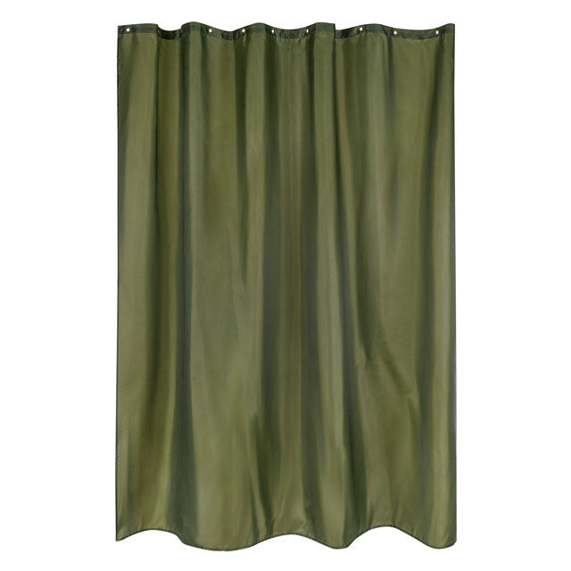 фото занавеска для ванной комнаты Moroshka Teriberka 180х180см полиэстер зеленый