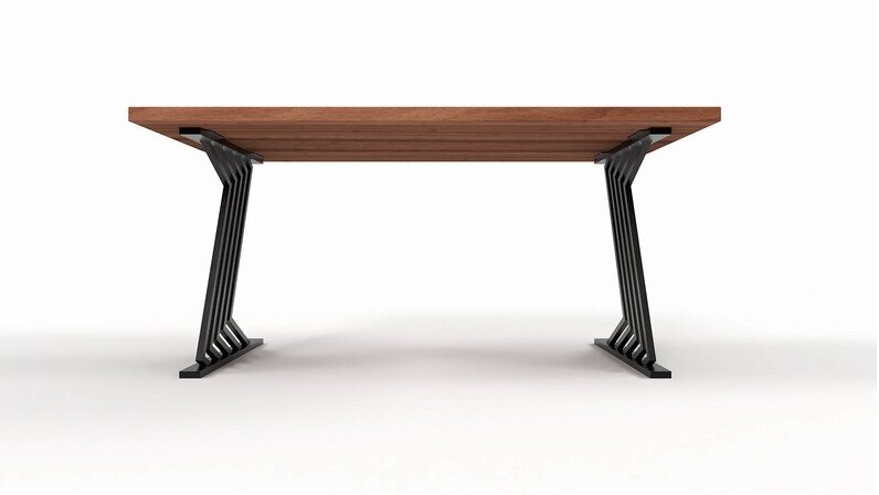 Обеденный прямоугольный универсальный стол в стиле Лофт Модель 64 - фотография № 4