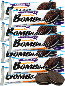 Фото Протеиновый батончик Bombbar Protein Bar 7 x 60 г, Печенье с кремом