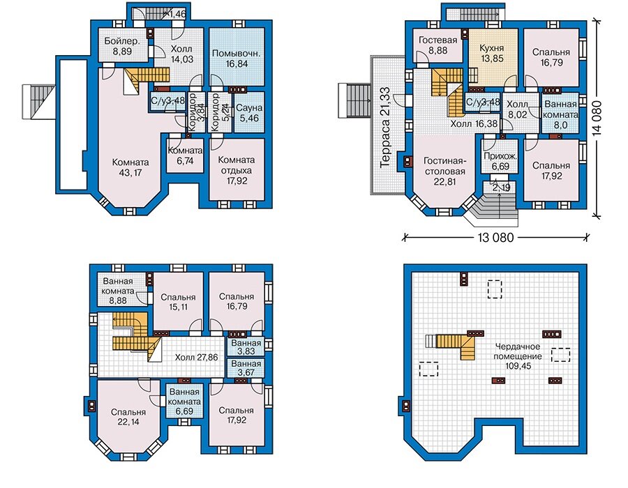 Проект дома Plans-62-02 (373 кв.м, газобетон) - фотография № 3