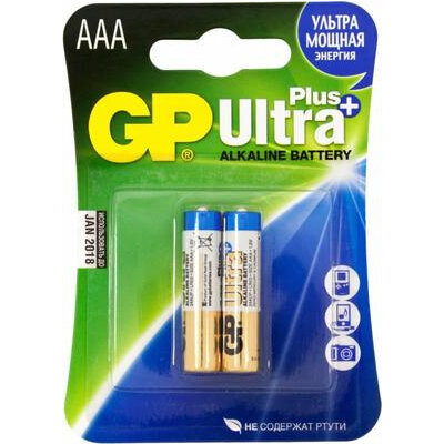 Батарея GP Ultra Plus Alkaline 24AUP LR03 AAA (2шт) .