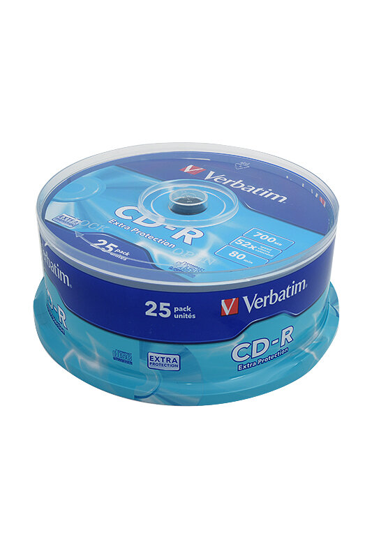 Verbatim Диск CD-R Verbatim 700Mb 52x Cake Box, 25шт (43432)