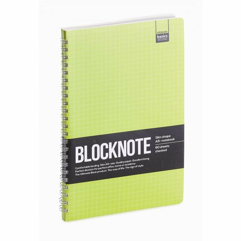 Блокнот Альт Ultimate Basic Active Book А5 60 листов в клетку на спирали 135х210 мм, 319006