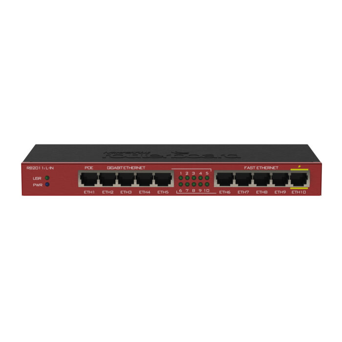 RB2011iL-IN Router. Ethernet 5x 10/100 + 5x 1000. PoE 20 (000262)