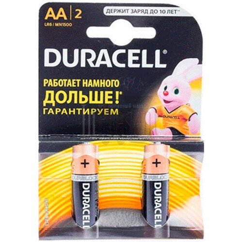 Duracell LR6-2BL BASIC CN 24 96 10752 AA MN1500 2 шт. в уп-ке