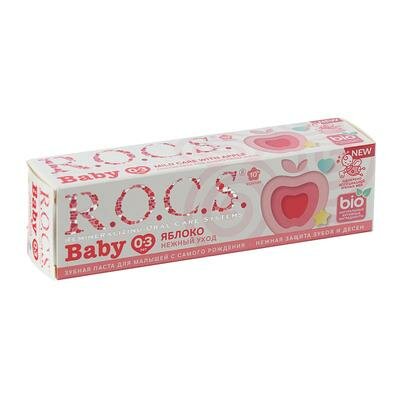 Зубная паста R.O.C.S Baby нежный уход комплект 3 шт. яблоко 45 г R.O.C.S.