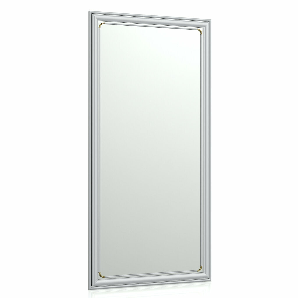 Зеркало 121Б металлик, ШхВ 60х120 см., зеркала для офиса, прихожих и ванных комнат, горизонтальное или вертикальное крепление - фотография № 1