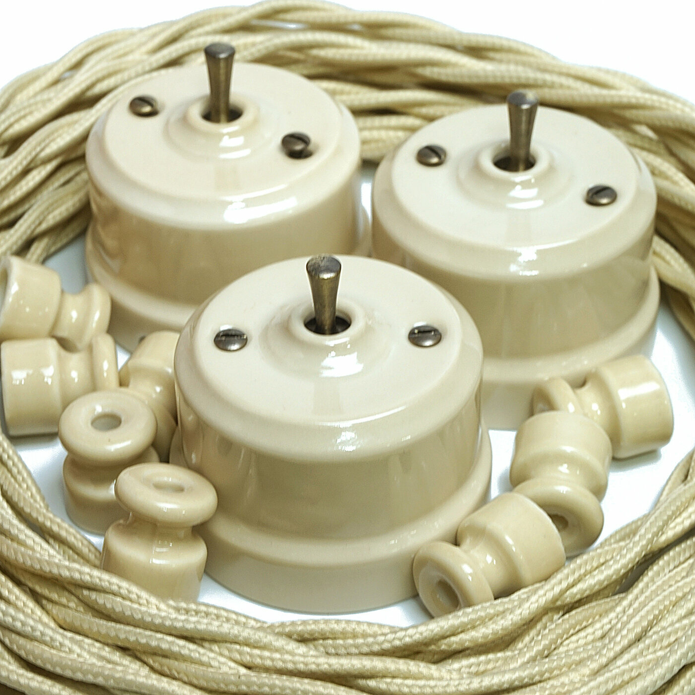 Электрический кабель Царский Стиль 2х1,5 мм2, 10 м, слоновая кость - фотография № 12