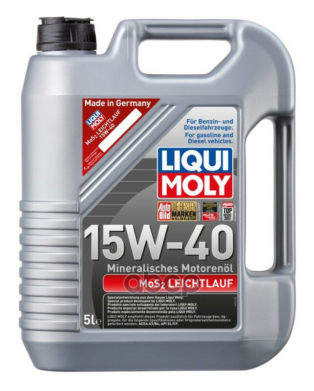 LIQUI MOLY Масло Моторное Mos2 Leichtlauf 15W-40 (5L)