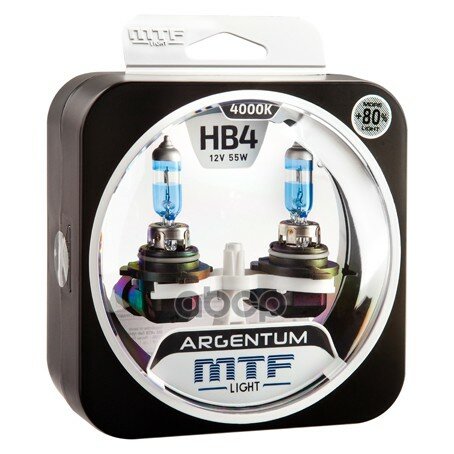  Mtf Hb4 9006 12v 55w - Argentum +80% 4000k MTF Light . H8A12B4