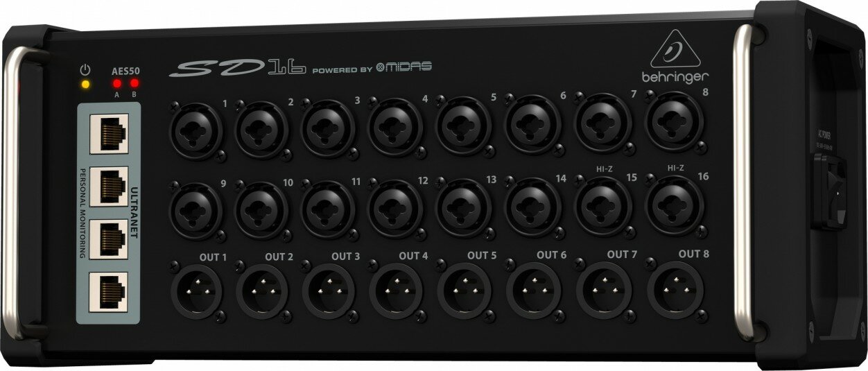 Behringer SD16 стейдж-бокс 16 х 8 + 4 Ultranet для цифровых микшеров