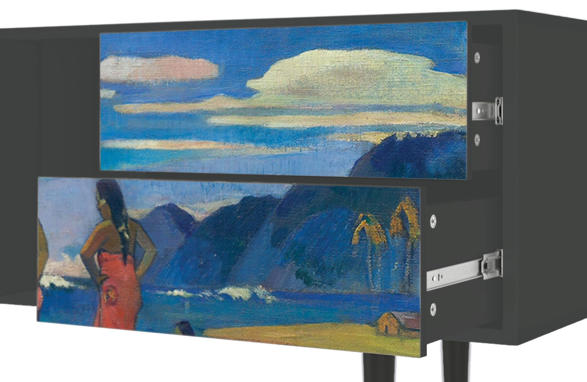 ТВ-Тумба - STORYZ - T1 Day of the God by Paul Gauguin, 170 x 69 x 48 см, Антрацит - фотография № 5