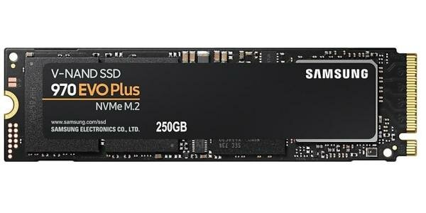 Твердотельный накопитель SSD M.2 250 Gb Samsung 970 EVO Plus Series Read 3500Mb/s Write 2300Mb/s 3D NAND TLC (MZ-V7S250BW)