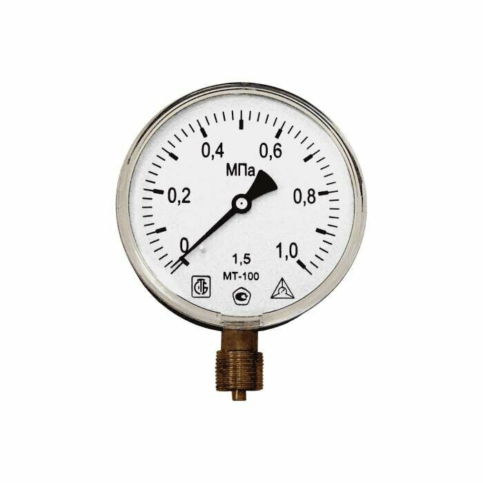 фото Манометр МТ-100 радиальный Дк100мм 0-2,5 МПа кл.1,5 М20х1,5 Багория