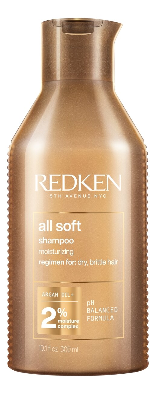 Шампунь для волос увлажняющий Redken All Soft Shampoo с аргановым маслом 300 мл