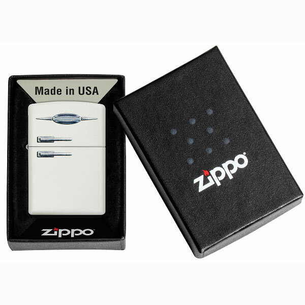 Зажигалка Zippo Classic Retro Fridge Design White Matte 49636 - фотография № 7