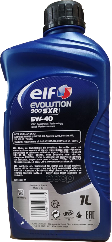 ELF   Elf Evolution 900 Sxr 5w40 (1l)