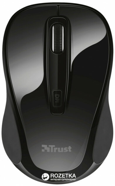 Мышь Trust Wireless Mouse Xani, Bluetooth, 800-1600dpi, Black, подходит под обе руки 21192