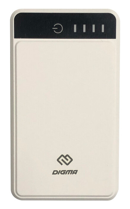 Внешний аккумулятор Power Bank 10000 мАч Digma DG-10000-3U-WT белый