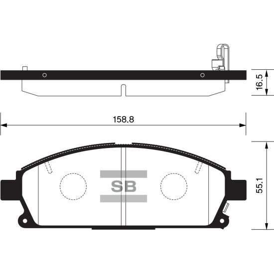 Колодки тормозные передние Sangsin Brake для NISSAN PATHFINDER/X-TRAIL 97->04 4 шт