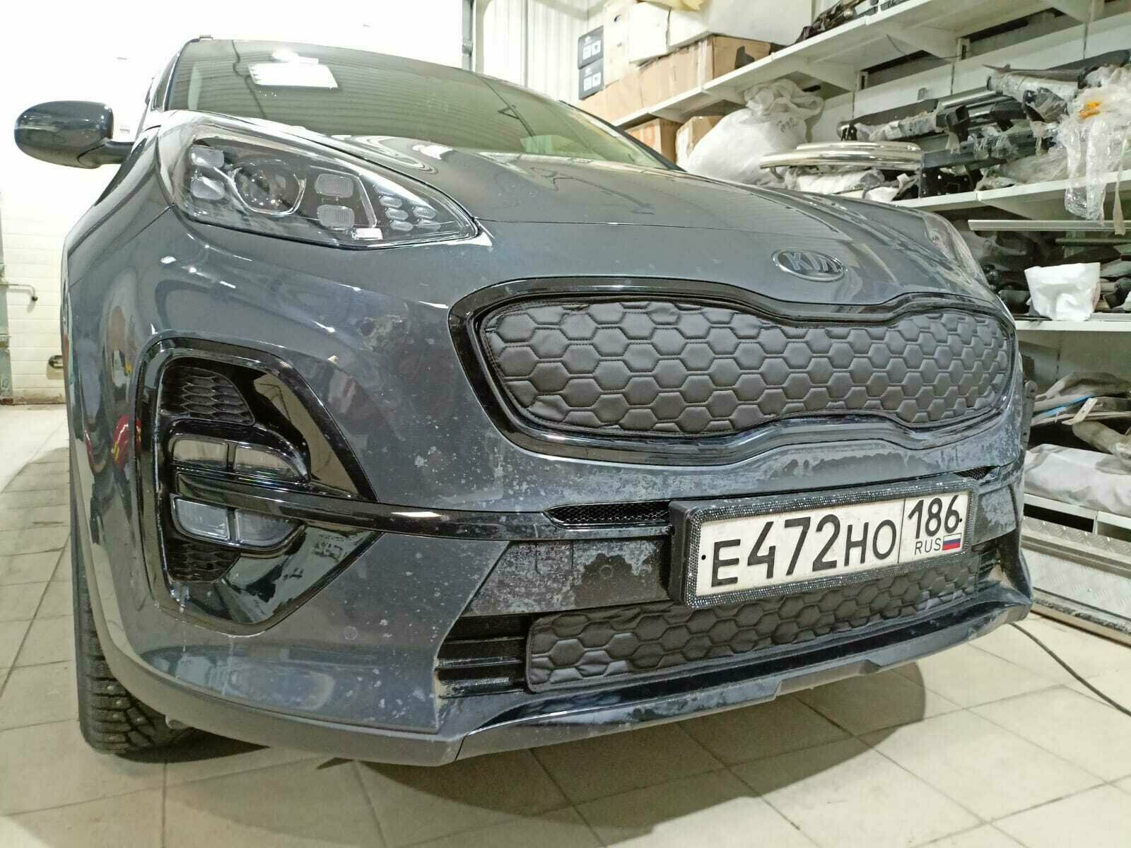 Утеплитель решетки радиатора зимний для Kia Sportage 4 2018 – 2022 IV Рестайлинг