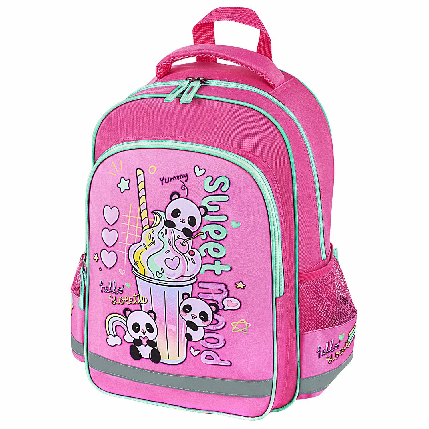 фото Рюкзак пифагор SCHOOL, 1 отделение, 3 кармана, "Sweet mood", 38x28х14 см, 272086