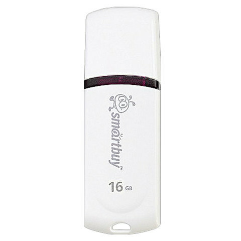 Флеш-диск 16 GB, комплект 3 шт., SMARTBUY Paean, USB 2.0, белый, SB16GBPN-W