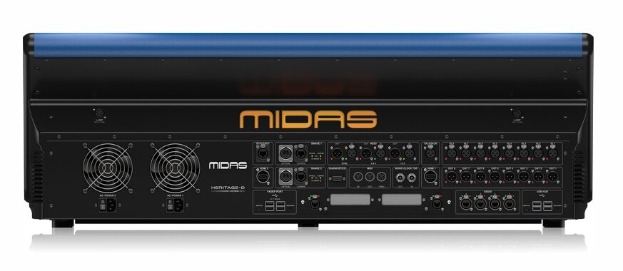 MIDAS HD96-24-CC-TP цифровой микшер в кейсе 96 кГц/24 бит 24 моторизованных фейдера сенсорный дисплей 21" (10 точек касания) элементы искусcтвенно