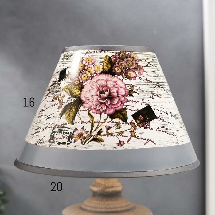 Лампа настольная "Птица в цветочном саду" серая Е14 220В 35,5х24,5х24,5 см - фотография № 7