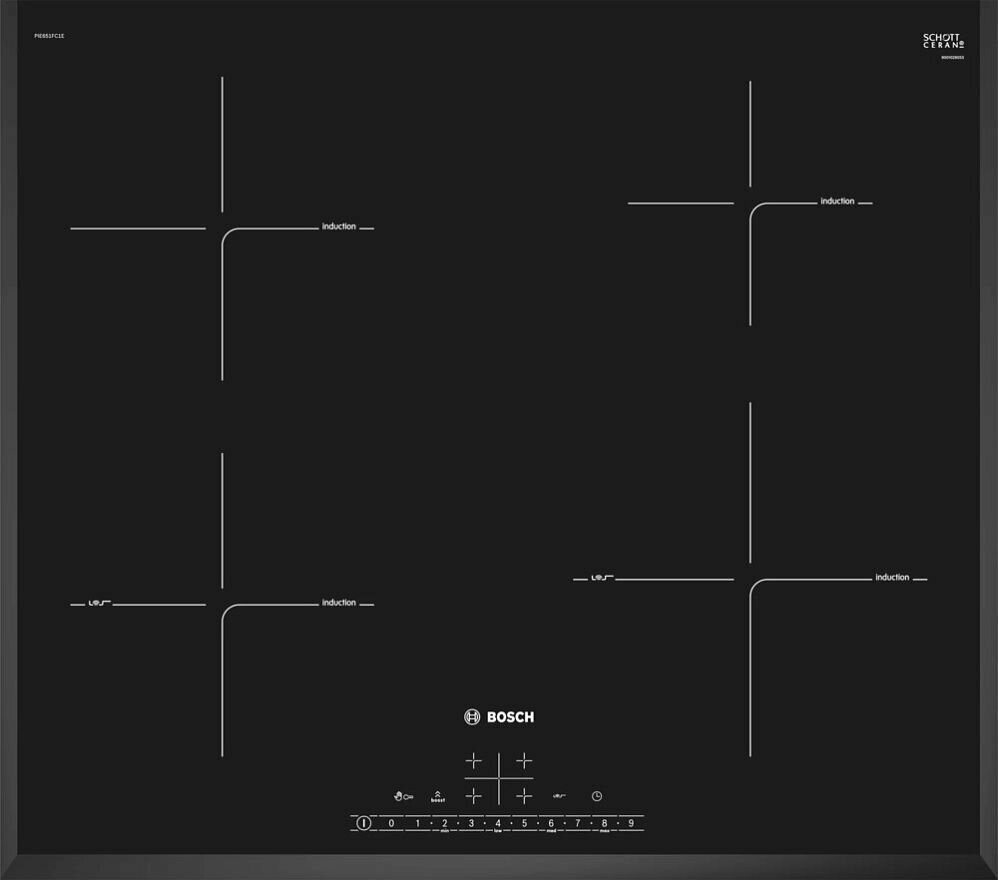 Индукционная варочная поверхность BOSCH PIE651FC1E - фотография № 1